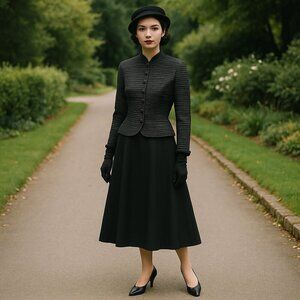 Daymor Couture 1950s Pleated Evening Jacket Old Money Vintage Statement